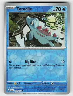 Totodile 039/162 Temporal Forces C Reverse Holo NM/M Pokemon - Image 1