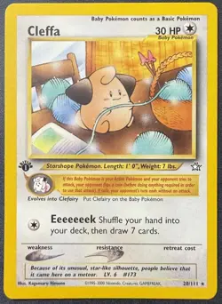 Pokemon TCG Cleffa 20/111 Neo Genesis Set First Edition Rare Vintage - Image 1