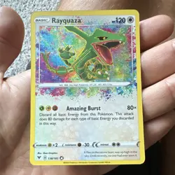 Nintendo Pokemon TCG Vivid Voltage Rayquaza 138/185 Amazing Rare Holo EN 2020 - Image 1
