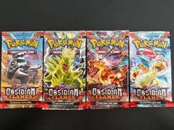 Pokemon TCG Scarlet & Violet Obsidian Flames 4x Booster Packs Art Set | See Desc - Image 1