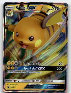 RAICHU GX - SM213 PROMO SUN & MOON PROMO POKEMON NEAR MINT - Image 1