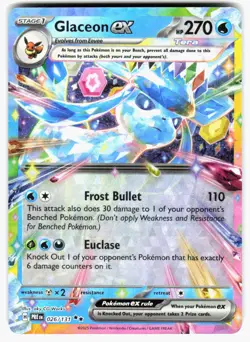Glaceon ex 026/131 Holo Double Rare Prismatic Evolutions Pokemon Near Mint - Image 1