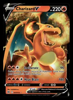 Charizard V 017/172 Ultra Rare Brilliant Stars Pokemon Card - Image 2