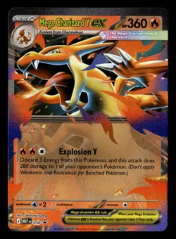 Mega Charizard Y ex MEP 030 Dobule Rare ME: Mega Evolution Promo Pokemon Card - Image 2