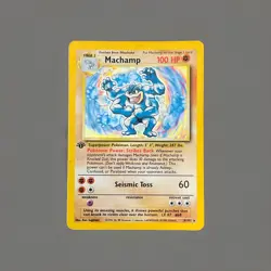 Pokemon Base Set Machamp 8/102 - 1st Edition Holo Rare - Image 1