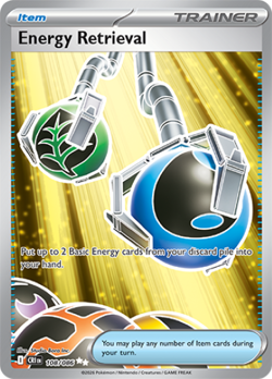 Pokemon Mega Evolution Chaos Rising ME04 Energy Retrieval Ultra Rare Full Art NM - Image 1