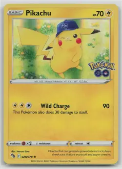 Pikachu 028/078 Holo Rare Pokemon GO Pokemon Lightly Played - Image 1
