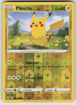 Pikachu 049/203 Common Evolving Skies Pokemon Reverse Holo Lightly Played - Image 1
