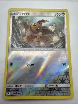 Pokemon Card Eevee Hidden Fates Reverse Holo 49/68 Near Mint - Image 1