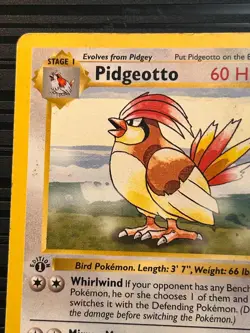 Pokemon TCG 1st Edition Shadowless Pidgeotto 22/102 MP/DMG - Image 3