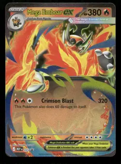 Mega Emboar ex 035 Holo ME: Mega Evolution Promo NM/M Pokemon - Image 1