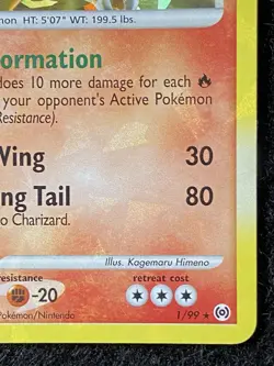 Pokemon TCG Charizard 1/99 Arceus Cracked Ice Holo Rare English 140 HP - Image 3
