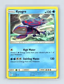 Kyogre 53/236 Rare Cosmic Eclipse Pokemon Lightly Played - Image 1