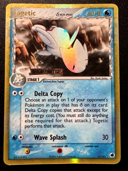 Togetic 11/101 EX Dragon Frontiers Pokemon Card Reverse Holo Foil Rare MP - Image 1