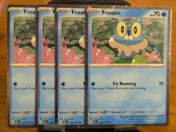 Pokemon TCG Obsidian Flames Froakie Cosmos Holo 056/197 x4 Playset - Image 1