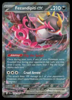 FEZANDIPITI EX 038/064 SHROUDED FABLE HOLO POKEMON CARD NEAR MINT - Image 1