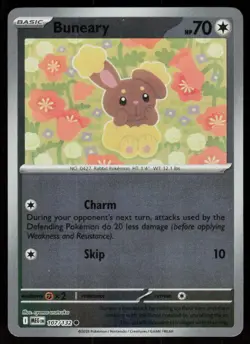 Buneary 107/132 Common Mega Evolution Pokemon Reverse Holo Near Mint - Image 1
