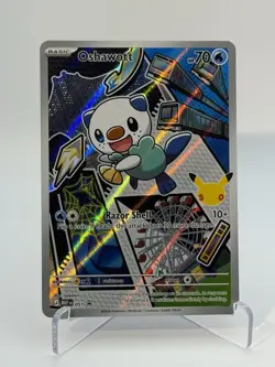 Title: Series 2 Pokemon First Partner Illustration Oshawott 051 Black Star Promo - Image 1