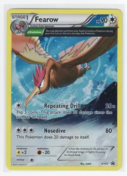 Fearow XY57 Black Star Promo Holo Pokemon Card MP Clean Front XY Promo - Image 1