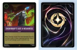 Everybody's Got A Weakness #82 Lorcana Reign Of Jafar 2025 Disney Rare Foil TCG - Image 1