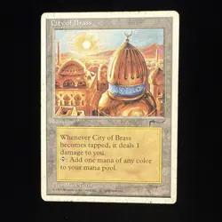 MTG City of Brass 5th Edition MP Vintage Magic The Gathering Land #82 - Image 1