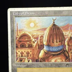 MTG City of Brass 5th Edition MP Vintage Magic The Gathering Land #82 - Image 3