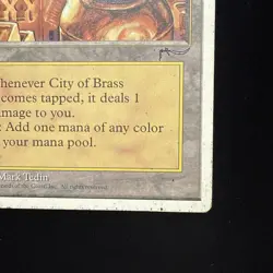 MTG City of Brass 5th Edition MP Vintage Magic The Gathering Land #82 - Image 5
