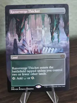 MTG Razorverge Thicket (Borderless) Phyrexia: All Will Be One Foil - Image 1