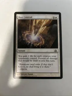MTG Magic the Gathering Riot Control (6/172) Dragon's Maze LP ML - Image 1