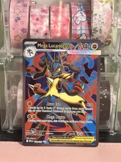 ENGLISH Mega Lucario ex 160/132 Ultra Rare Full Art Pokemon Mega Evolution NM - Image 1