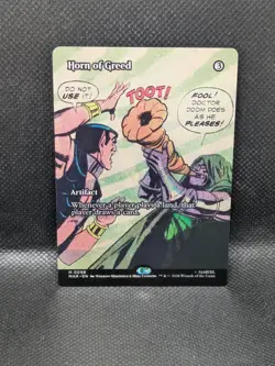 Horn of Greed - 98 - M - Magic the Gathering: Superheroes - Regular - Image 1