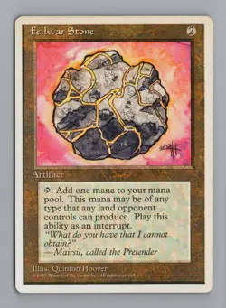 Magic: The Gathering MTG Artifact Fellwar Stone 4th Edition Uncommon Regular 4 - Image 1
