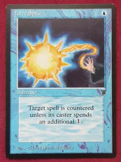 Magic The Gathering LEGENDS FORCE SPIKE blue card MTG - Image 1