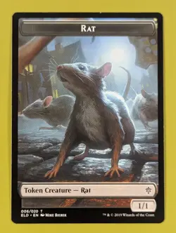Rat Token x1 Throne of Eldraine 1x MTG Magic the Gathering - Image 1