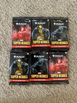 Lot Of 6 MTG Marvel Super Heroes Play Booster Packs Brand New Sealed &FREE SHIP! - Image 1