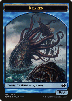 Kraken Token #67 (HP) Elspeth vs Kiora DDO Magic MTG - Image 1