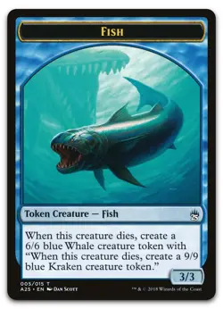 Fish Token (005) #5 (NM) Masters 25 A25 Magic MTG - Image 1