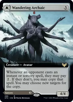 MTG - Wandering Archaic - Extended Art - Strixhaven: School of Mages - Image 1