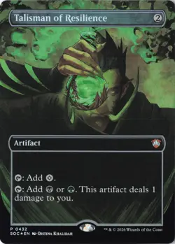 Talisman of Resilience FOIL (Borderless) - Commander Secrets of Strixhaven (SOC) - Image 1