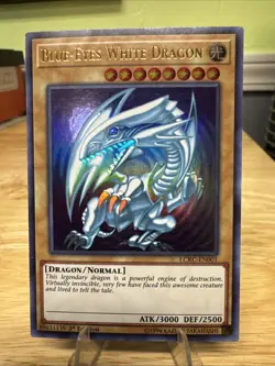 Yugioh! LP Blue-Eyes White Dragon (Version 2) - LCKC-EN001 - Ultra Rare - Unlimi - Image 1