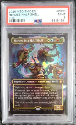 MTG FOIL Heroes in a Half Shell PSA 9 MINT 2026 Ninja Turtles Mythic Card #0006 - Image 1