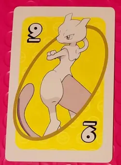 Mewtwo Yellow #9 Pokemon Mattel Japanese UNO Card NM/MINT SWSH Pokemon center - Image 1
