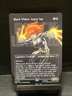 MTG Black Widow, Super Spy - Borderless Marvel Super Heroes - Image 1