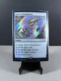 MTG Staff of Domination Commander Legends Foil 343/361 Near Mint Unplayed - Image 1