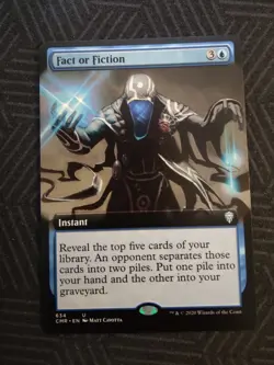 mtg fact or fiction extended art commander legends - Image 1