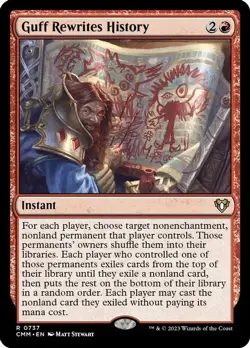 GUFF REWRITES HISTORY 737 Commander Masters MTG Magic NM - Image 1