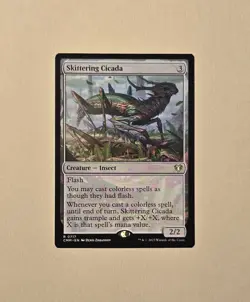 MTG Skittering Cicada NM - Commander Masters Fast FREE Shipping! - Image 1