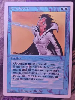 Drain Power Rare Revised Edition Magic: The Gathering Moderately Played - Image 1