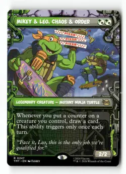 Mikey & Leo, Chaos & Order (Showcase) 247 Rare MTG TMT NM - Image 2