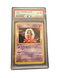 Pokemon TCG 1999 Base Set Shadowless Jynx Uncommon 31/102 PSA 6 English WotC - Image 1